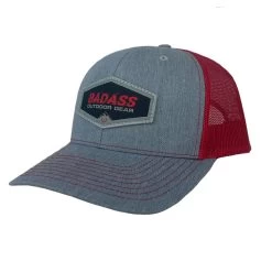Badass Outdoor Gear Patch Hat -Archery Gear Shop Gray RedPatch
