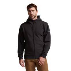 Sitka Essential Full Zip Hoody -Archery Gear Shop IMG SITKA ED 600220 BK Essential Full Zip Hoody Sitka Black 592p Studio 01527