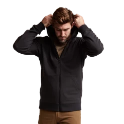Sitka Essential Full Zip Hoody -Archery Gear Shop IMG SITKA ED 600220 BK Essential Full Zip Hoody Sitka Black 592p Studio 01540