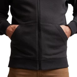 Sitka Essential Full Zip Hoody -Archery Gear Shop IMG SITKA ED 600220 BK Essential Full Zip Hoody Sitka Black 592p Studio 01575