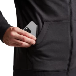 Sitka Essential Full Zip Hoody -Archery Gear Shop IMG SITKA ED 600220 BK Essential Full Zip Hoody Sitka Black 592p Studio 01591