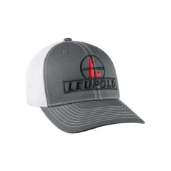 Leupold Reticle Trucker Hat -Archery Gear Shop leupold reticle trucker hat gray clothing 671